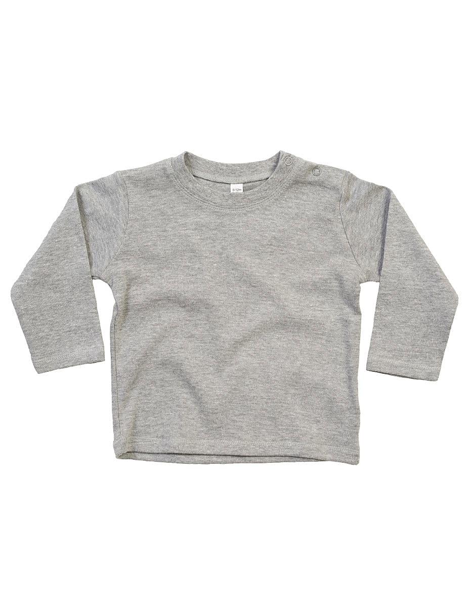 Babybugz Baby Long-Sleeve T-Shirt in Heather Grey Melange (Product Code: BZ11)
