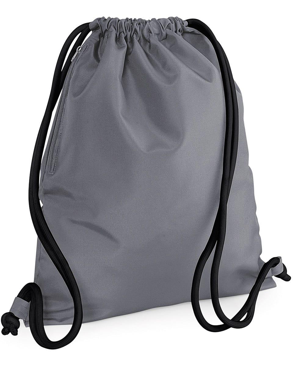 Bagbase Icon Drawstring Backpack in Graphite Grey / Black (Product Code: BG110)