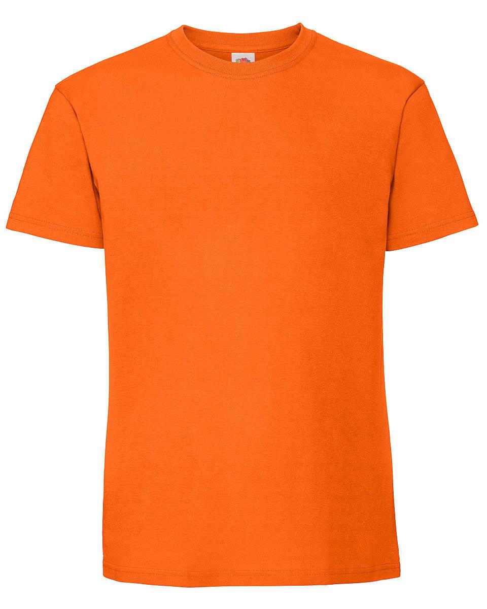 Fruit Of The Loom Mens Ringspun Premium T-Shirt in Orange (Product Code: 61422)
