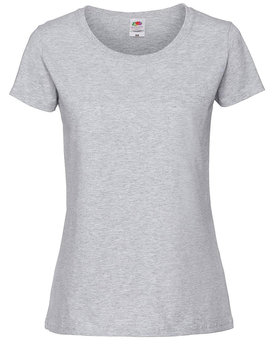 Fruit Of The Loom Womens Ringspun Premium T-Shirt in Ash Grey (Product Code: 61424)