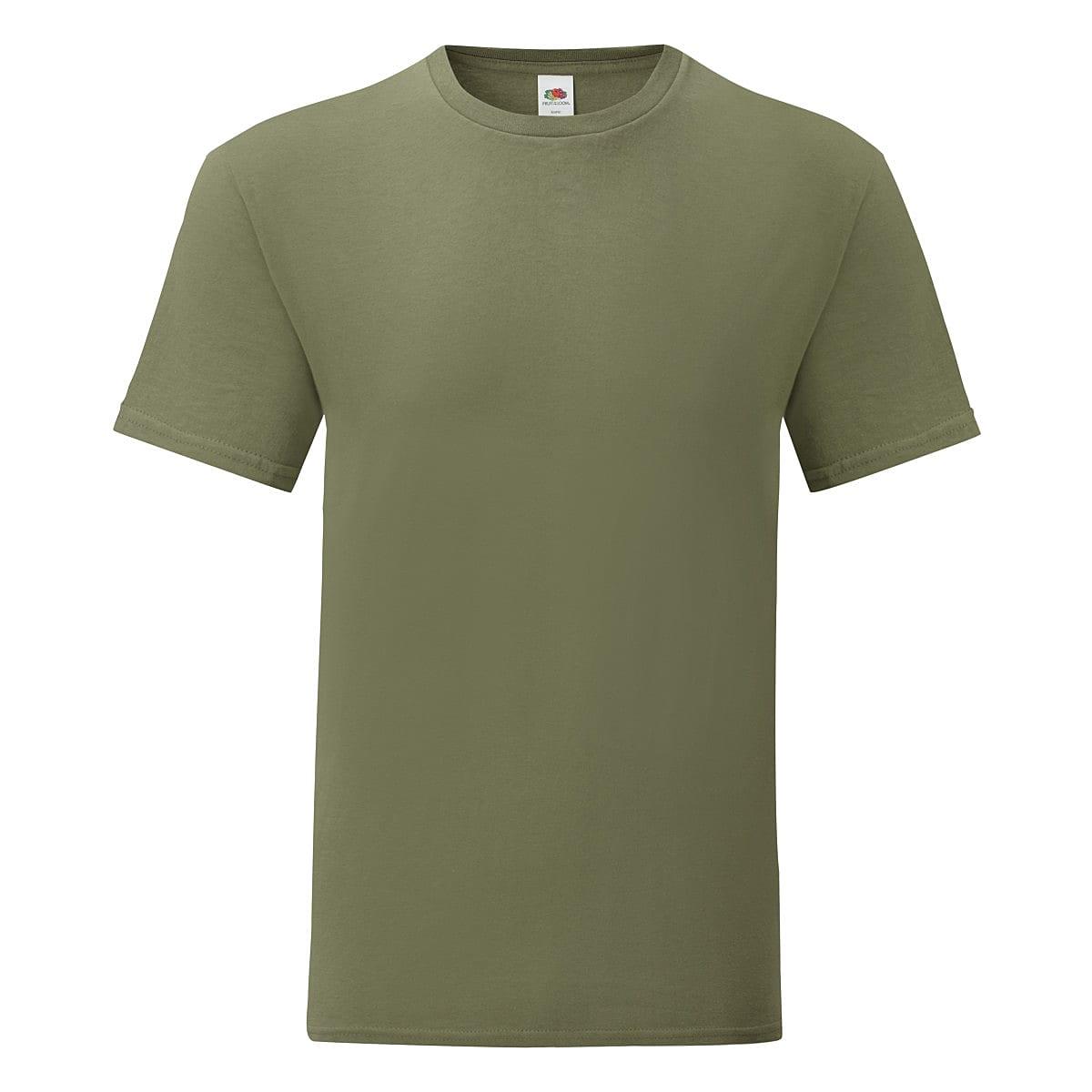 Fruit Of The Loom Mens Iconic T-Shirt in Classic Olive (Product Code: 61430)
