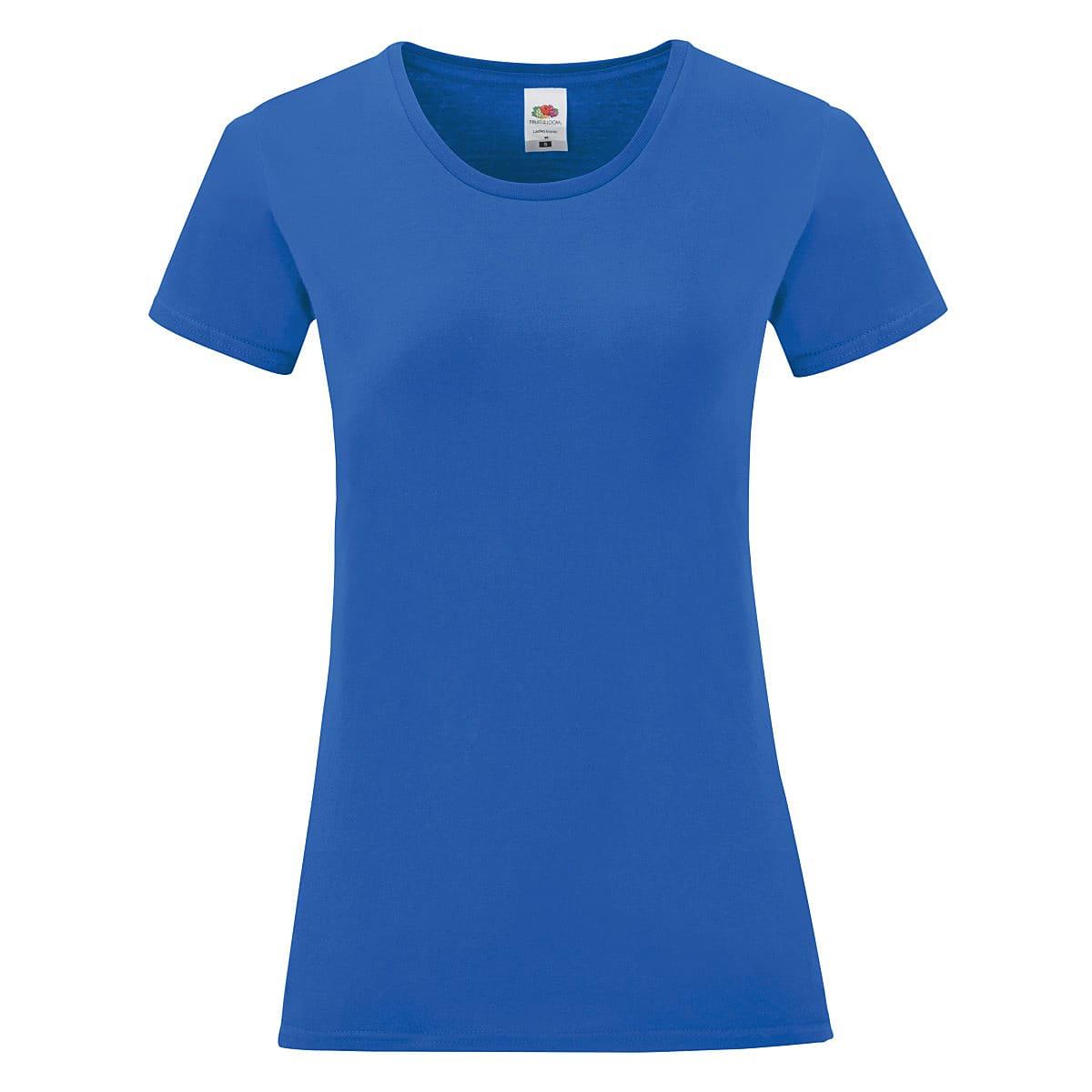 Fruit Of The Loom Womens Iconic T-Shirt in Royal Blue (Product Code: 61432)