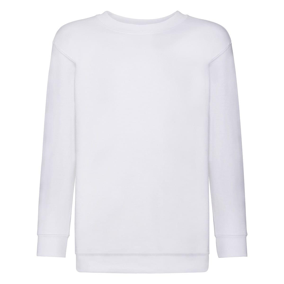 Fruit Of The Loom Childrens Set in Sleeve Sweatshirt in White (Product Code: 62041)