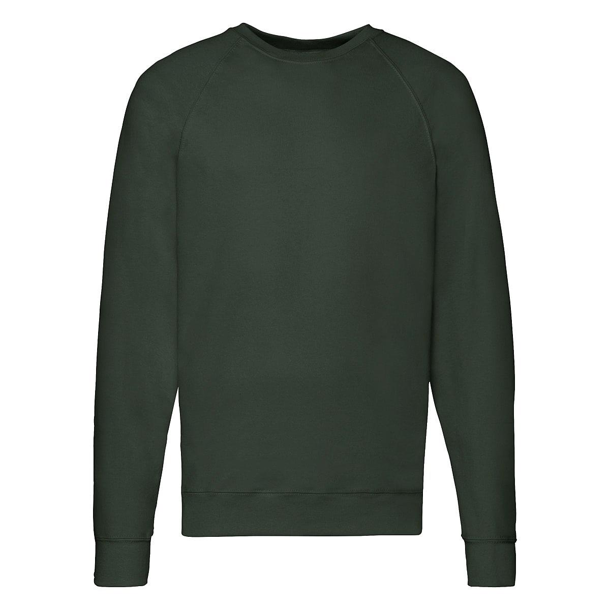 Fruit Of The Loom Mens Lightweight Raglan Sweater in Bottle Green (Product Code: 62138)