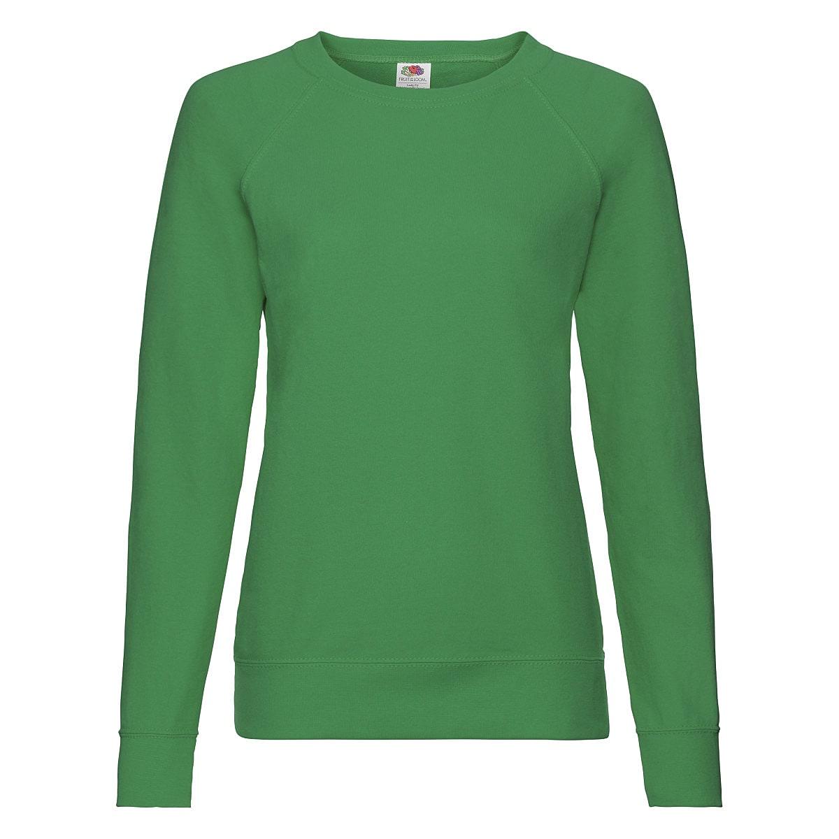 Fruit Of The Loom Lady-Fit Lightweight Raglan Sweater in Kelly Green (Product Code: 62146)