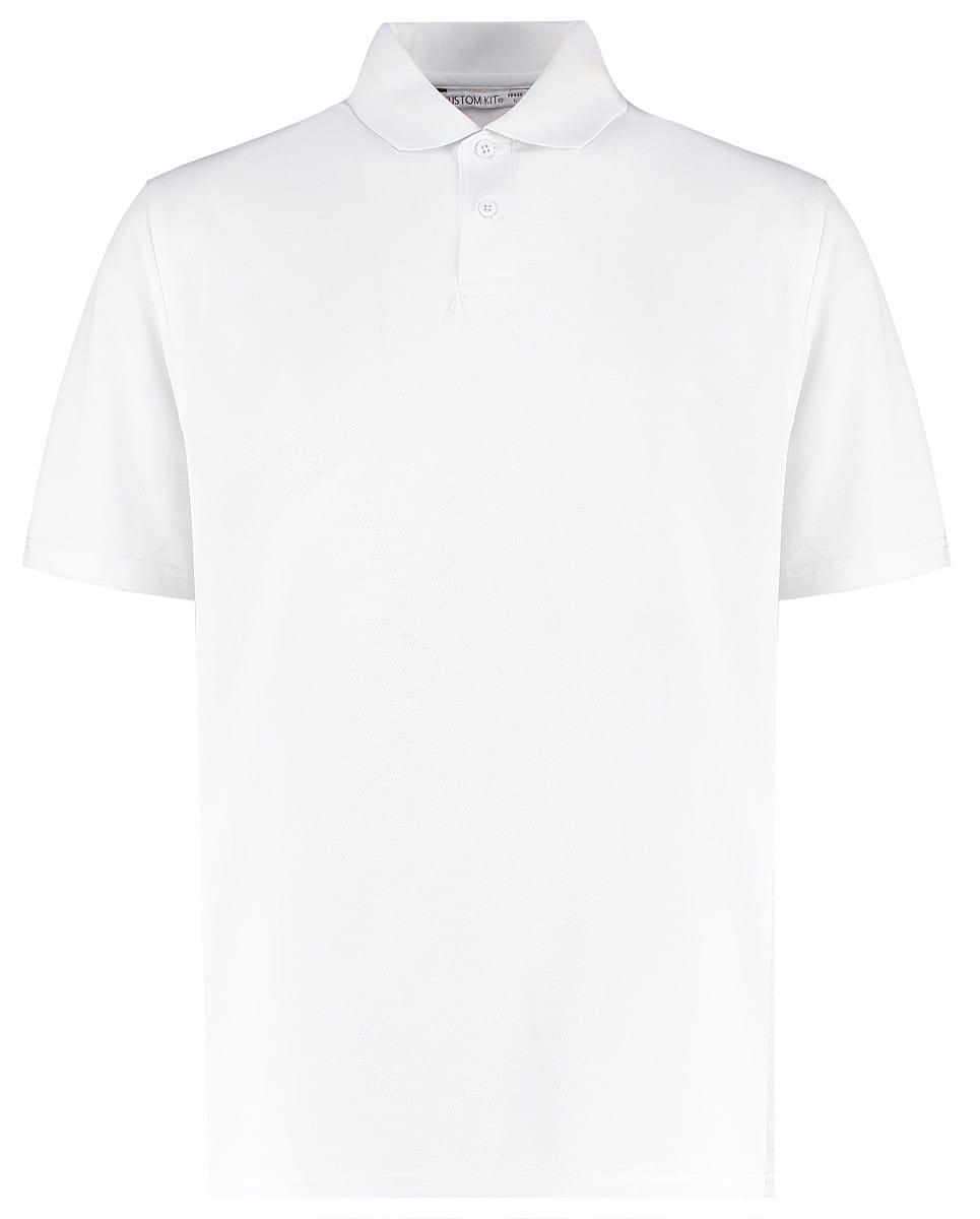 Kustom Kit Mens Cooltex Plus Pique Polo Shirt in White (Product Code: KK444)