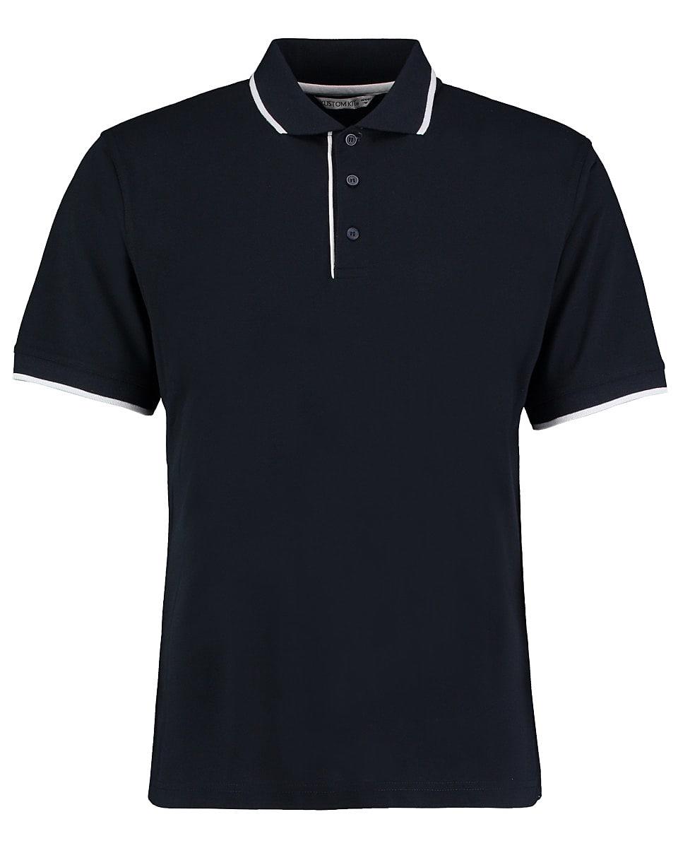 Kustom Kit Mens Essential Polo Shirt in Navy / White (Product Code: KK448)