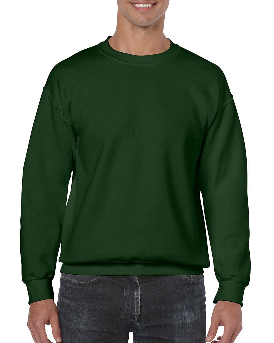 Gildan Heavy Blend Adult Crewneck Sweatshirt in Forest Green (Product Code: 18000)