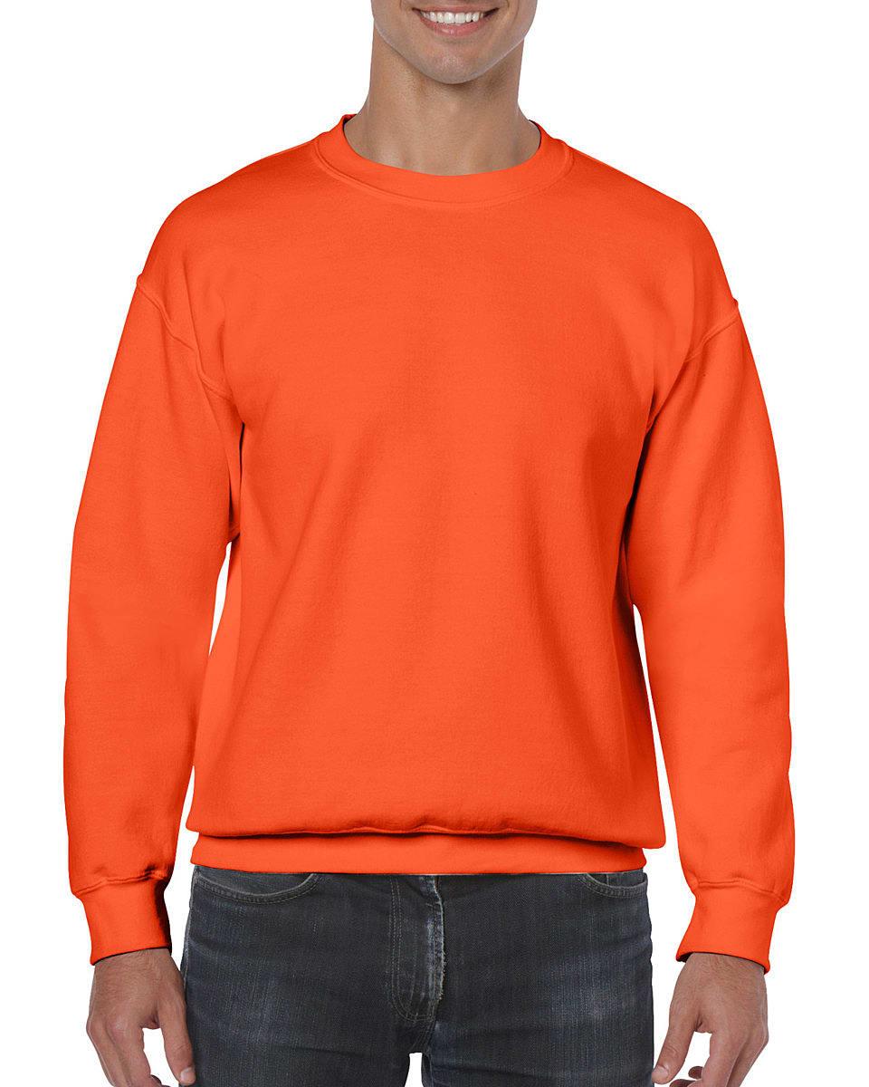 Gildan Heavy Blend Adult Crewneck Sweatshirt in Orange (Product Code: 18000)