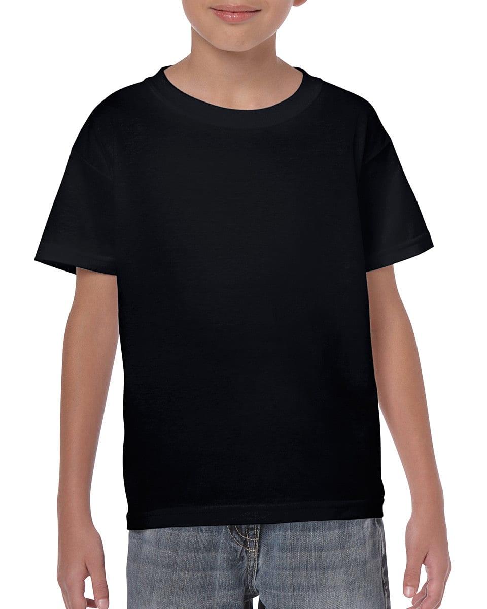 Gildan Childrens Heavy Cotton T-Shirt in Black (Product Code: 5000B)