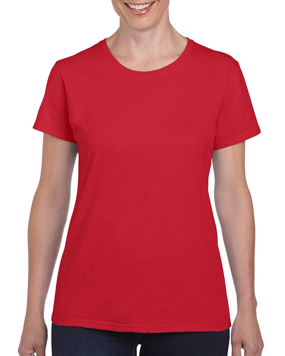 Gildan Womens Heavy Cotton Missy Fit T-Shirt in Red (Product Code: 5000L)