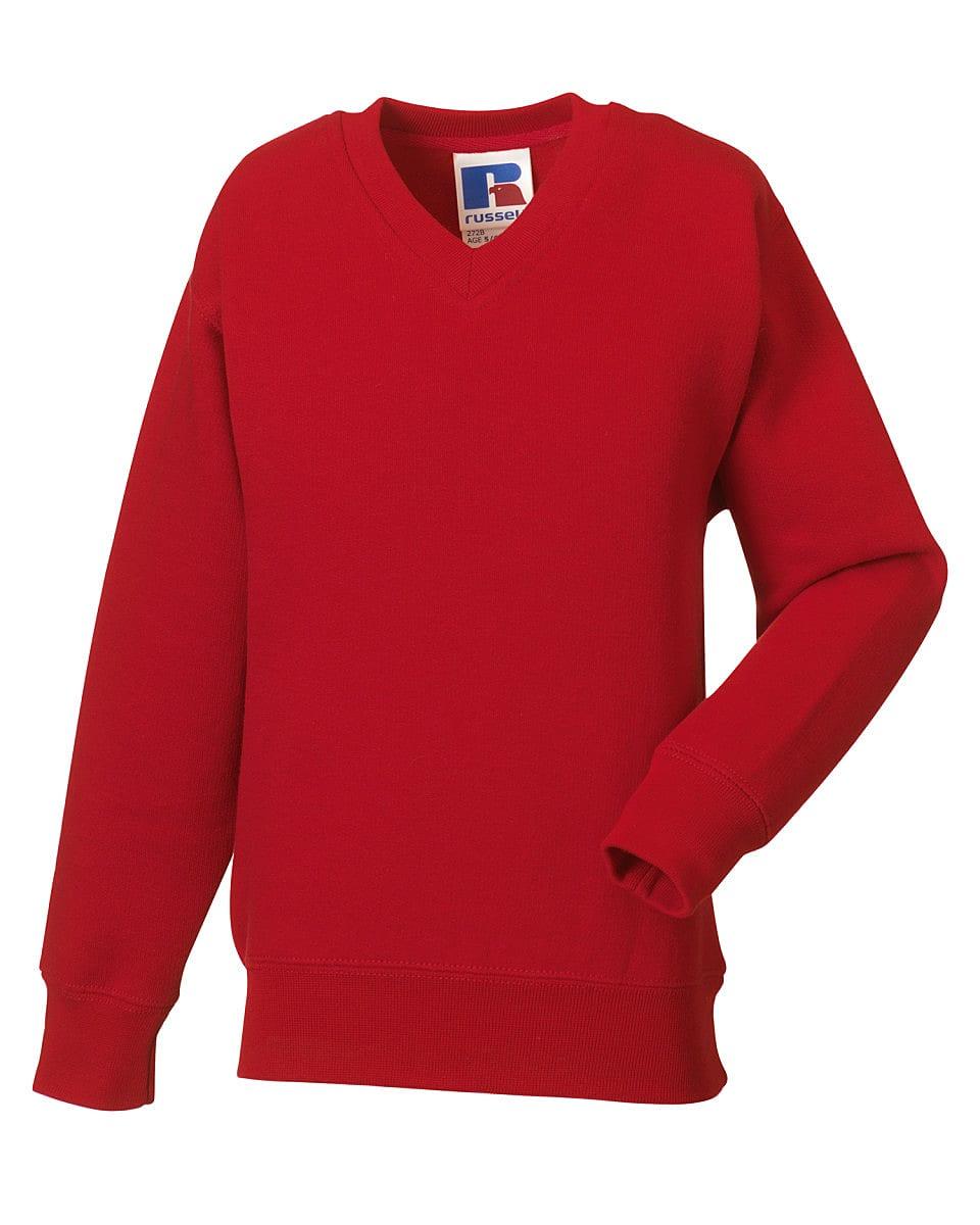 Jerzees Schoolgear V-Neck Sweatshirt in Classic Red (Product Code: 272B)