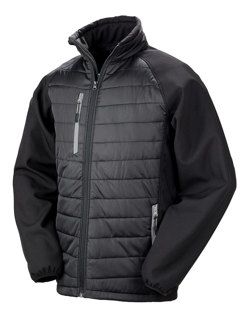 Result Black Compass Softshell Jacket in Black / Grey (Product Code: R237X)