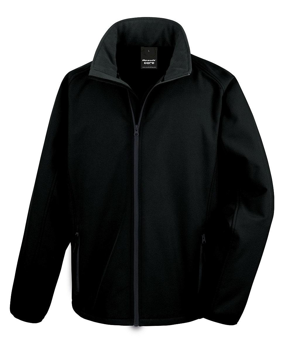 Result Core Mens Printable Softshell Jacket in Black (Product Code: R231M)