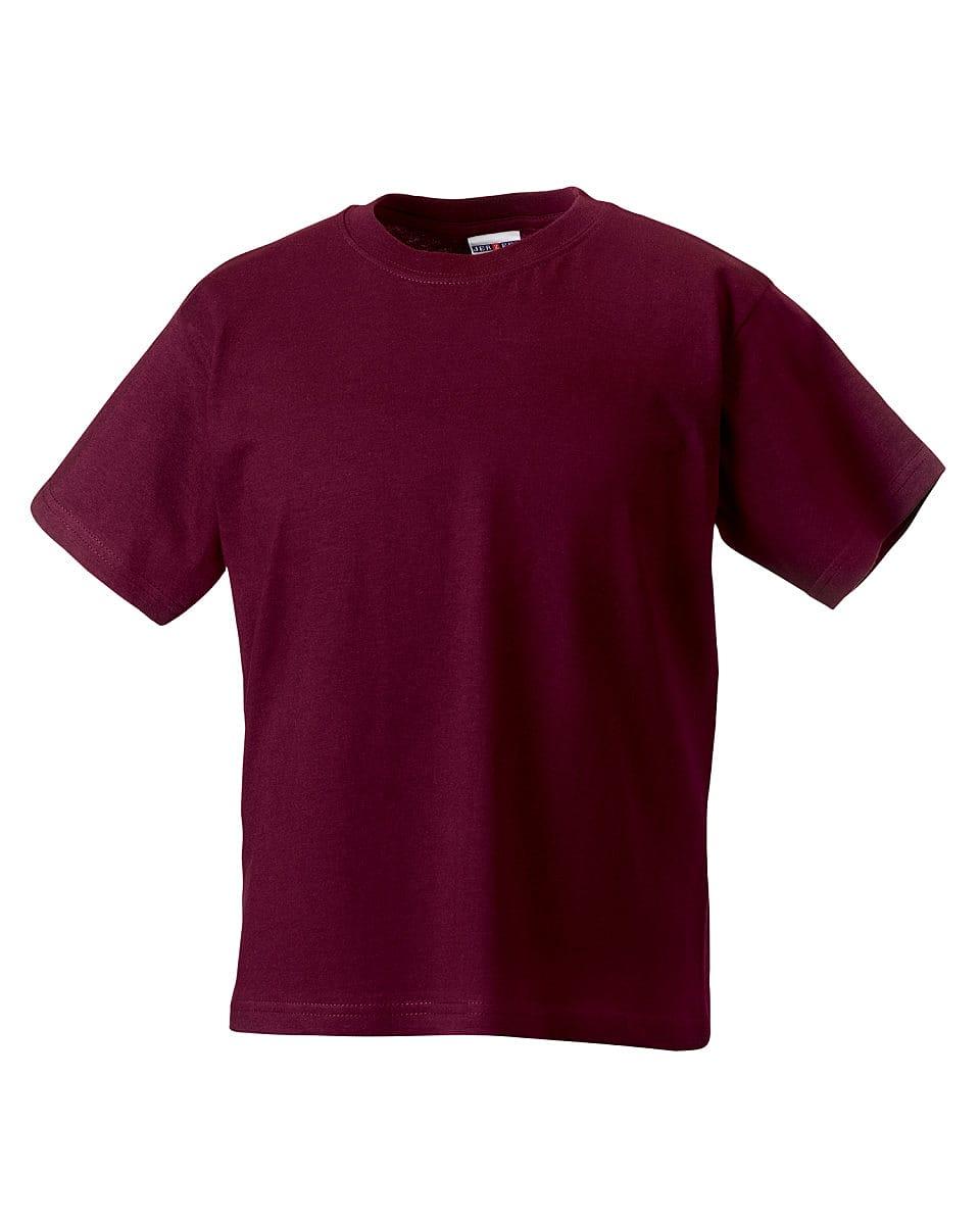 Russell Childrens Classic T-Shirt in Burgundy (Product Code: ZT180B)