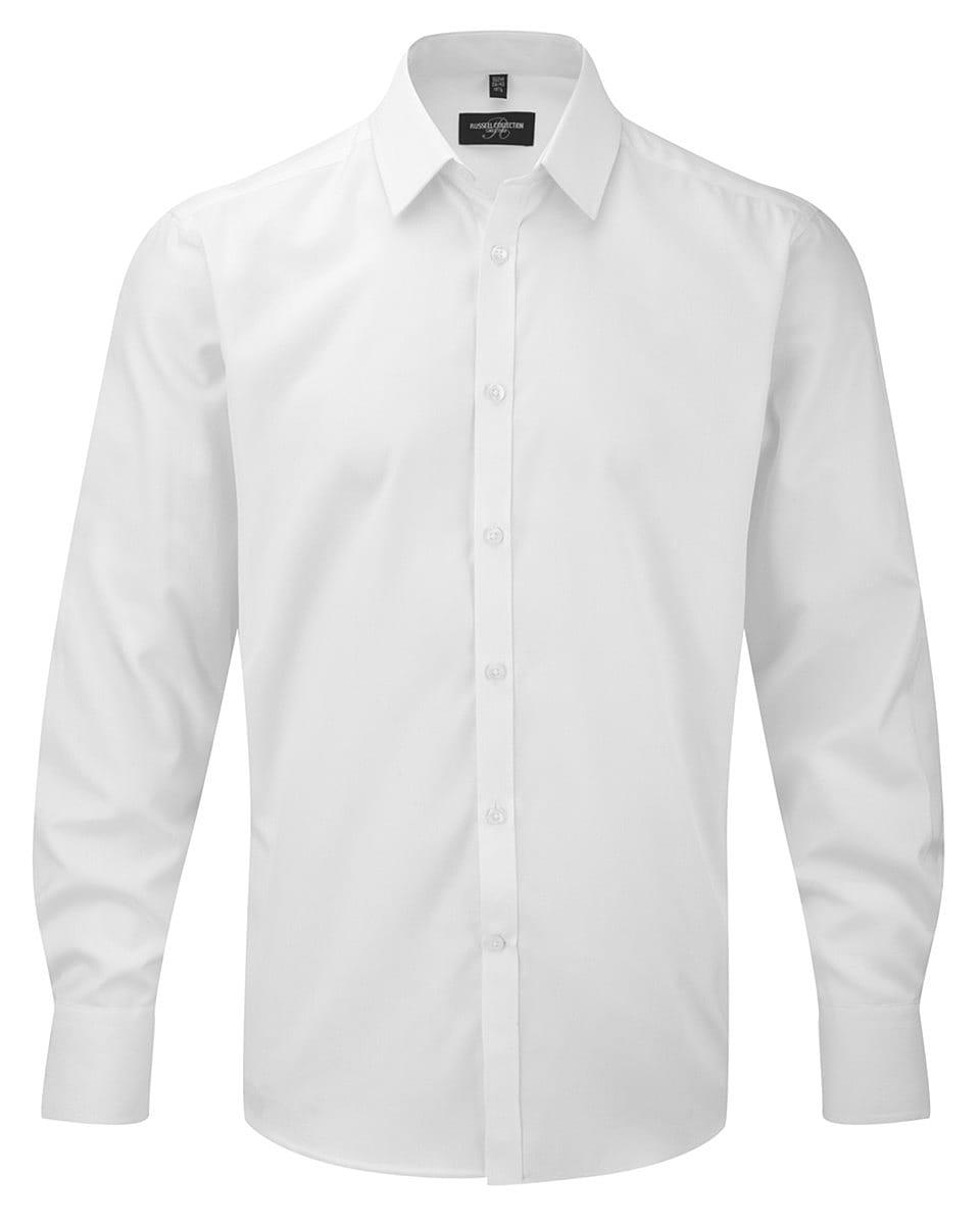 Russell Collection Mens Herringbone Shirt | 962M | Workwear Supermarket