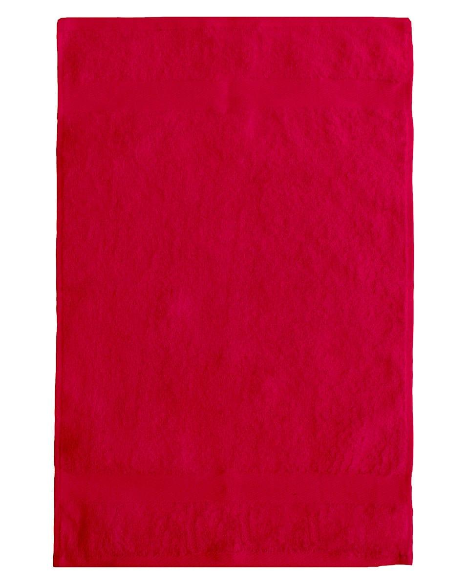 Jassz Towels Heavyweight Guest Towel in Red (Product Code: T05505)
