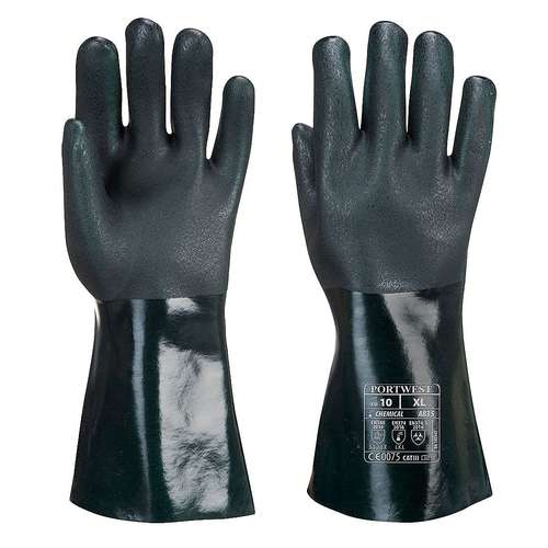 Portwest Double Dipped PVC Gauntlet 35cm Gloves - A835