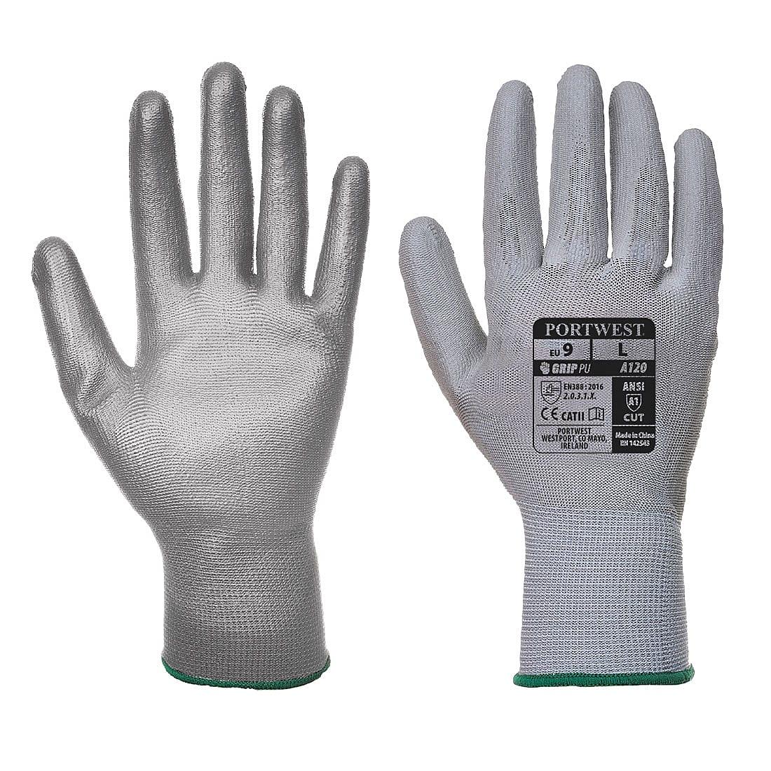 Portwest PU Palm Gloves in Grey (Product Code: A120)