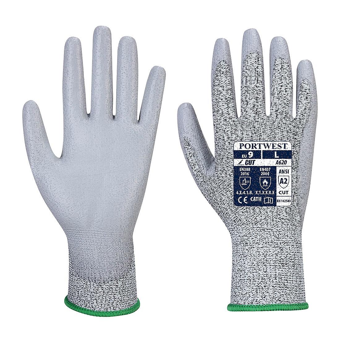 Portwest LR Cut PU Palm Gloves in Grey (Product Code: A620)