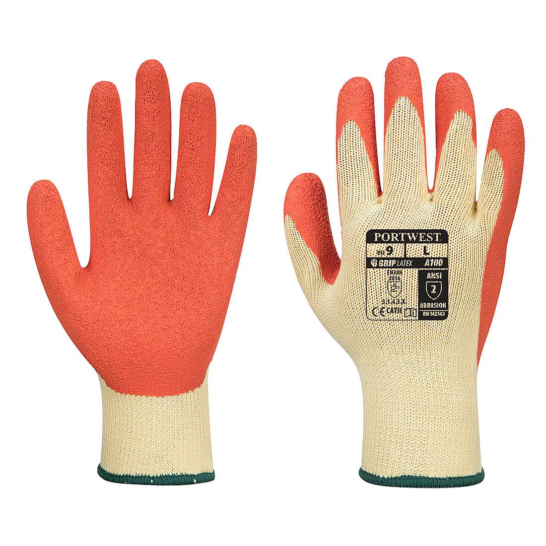 Portwest Grip Gloves - Latex in Orange (Product Code: A100)