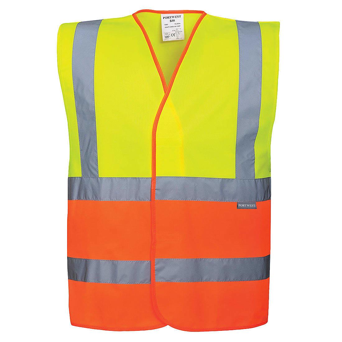 Portwest Two Tone Hi-Viz Vest in Yellow / Orange (Product Code: C481)