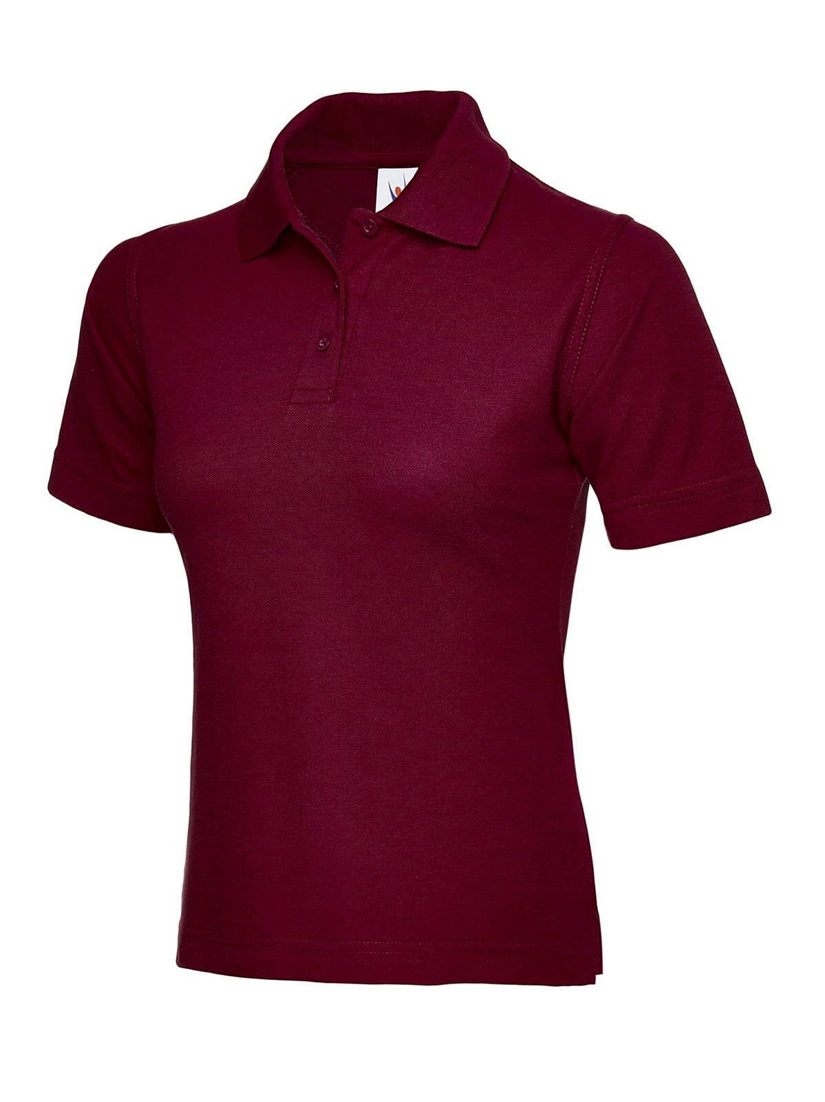 Uneek 220GSM Womens Polo Shirt in Maroon (Product Code: UC106)