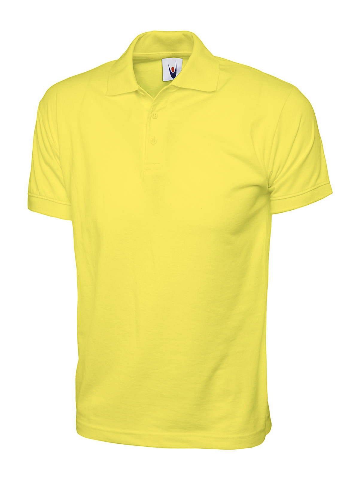 Uneek 200GSM Jersey Polo Shirt in Yellow (Product Code: UC122)