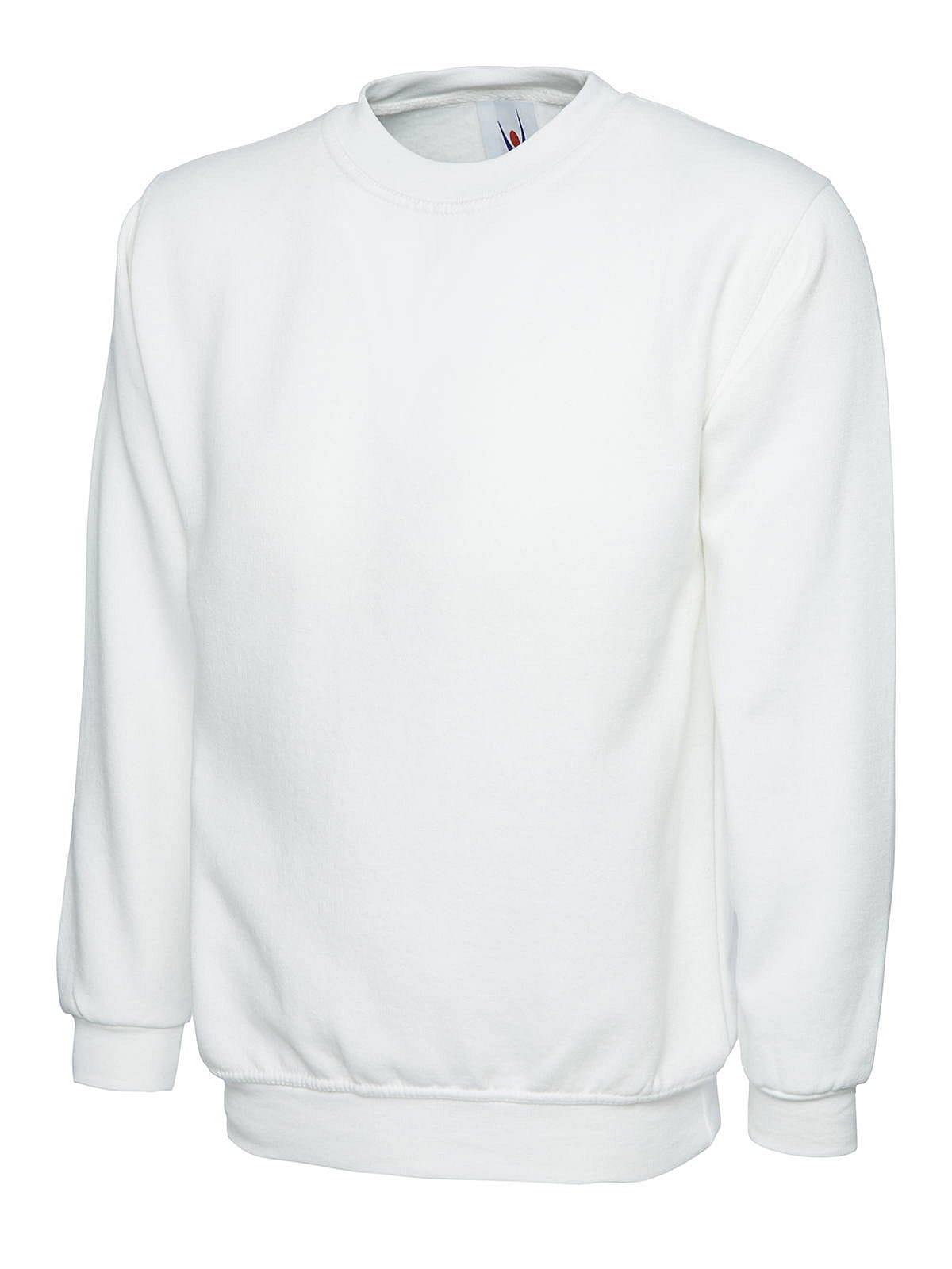 Uneek 300GSM Classic Sweatshirt in White (Product Code: UC203)