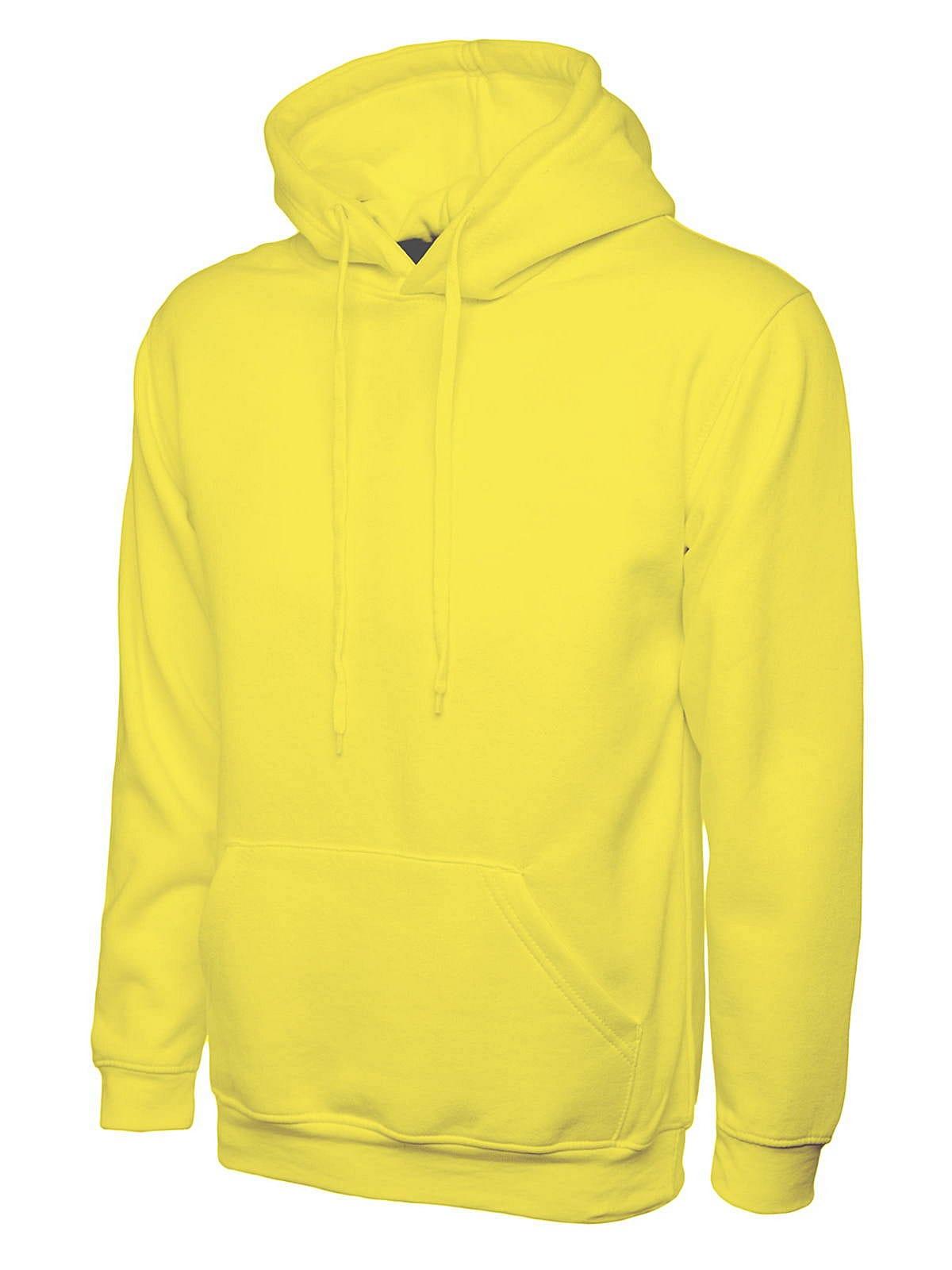 Uneek 300GSM Classic Hoodie in Yellow (Product Code: UC502)
