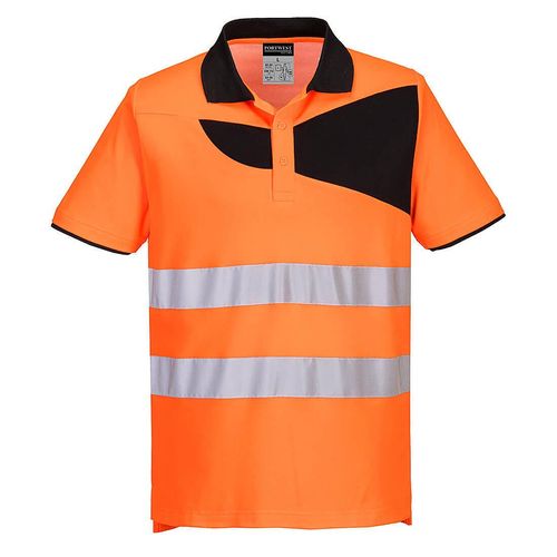 Portwest PW2 Short-Sleeved Hi-Vis Polo Shirt
