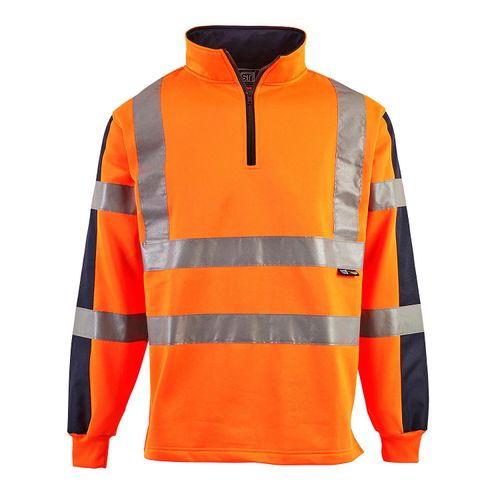 Supertouch Hi-Vis 2 Tone Orange Rugby Shirt