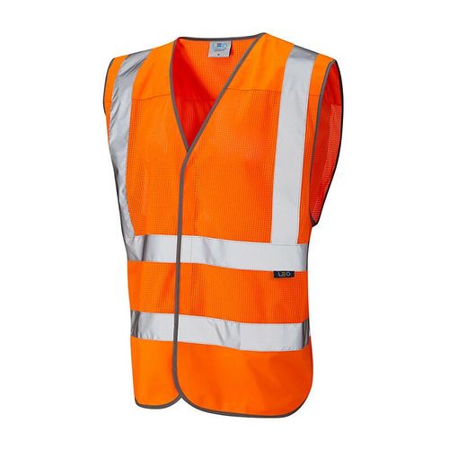 Leo Arlington ISO 20471 Class 2 Coolviz Waistcoat Orange