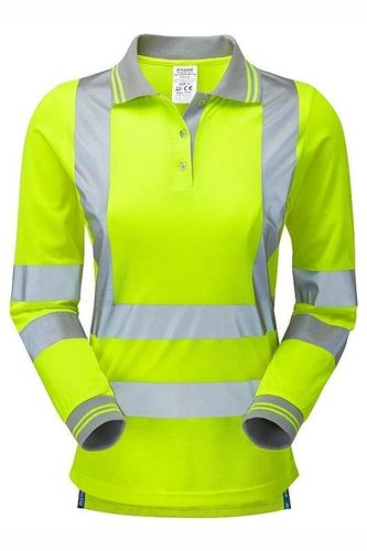 Pulsar Ladies HV Yellow LS Polo Shirt