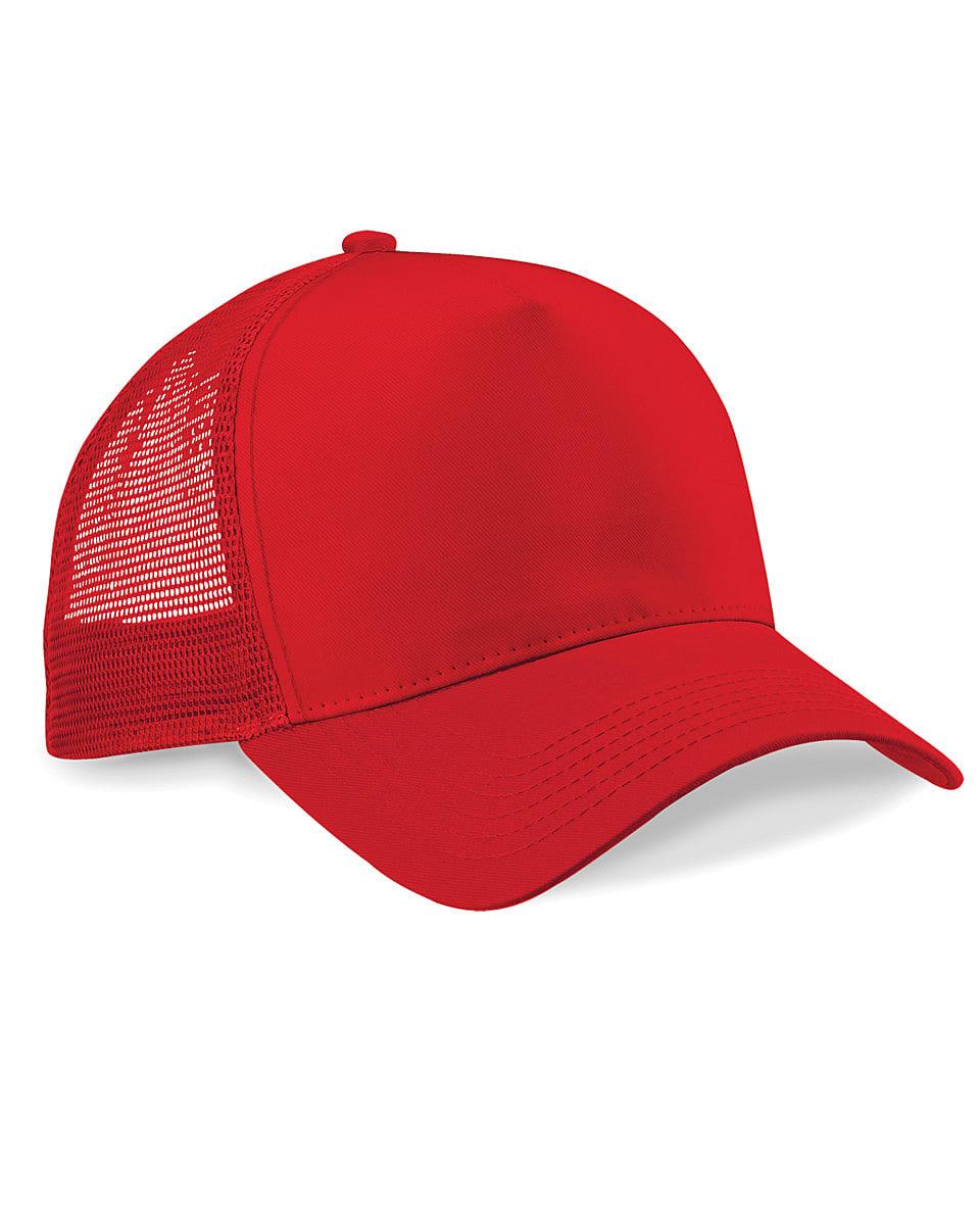 Beechfield Snapback Trucker Cap in Classic Red (Product Code: B640)