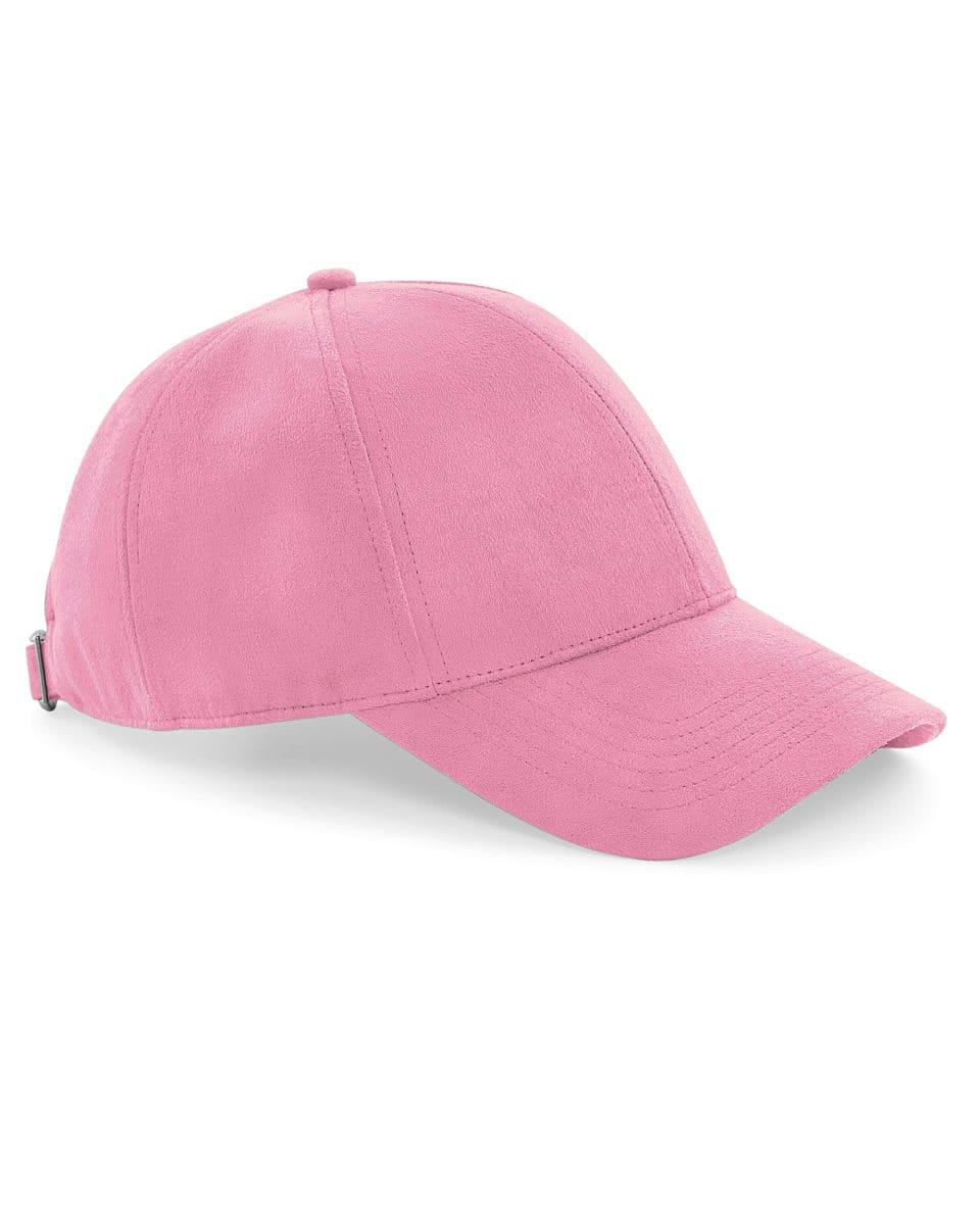 Beechfield Faux Suede 6 Panel Cap in Dusky Pink (Product Code: B656)