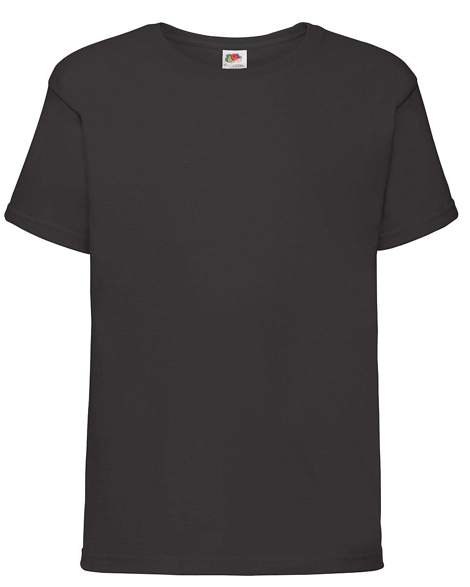 Fruit Of The Loom Kids Sofspun T-Shirt in Black (Product Code: 61015)