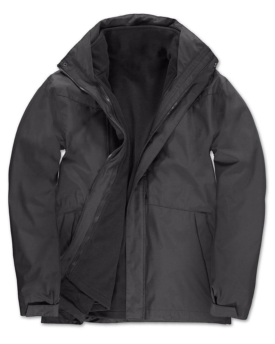 B&C Mens Corporate 3-in-1 Jacket in Dark Grey (Product Code: JU873)