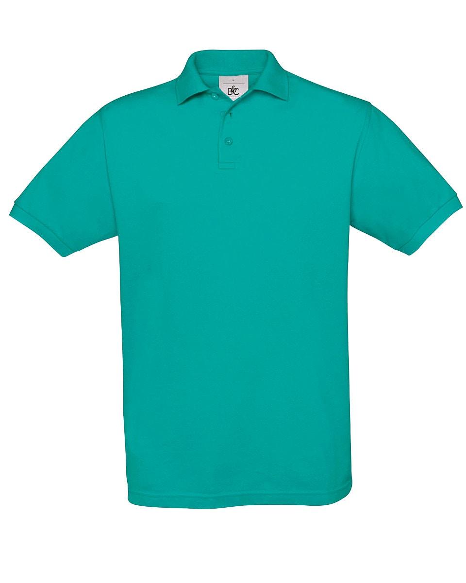 B&C Mens Safran Polo Shirt in Real Turquoise (Product Code: PU409)