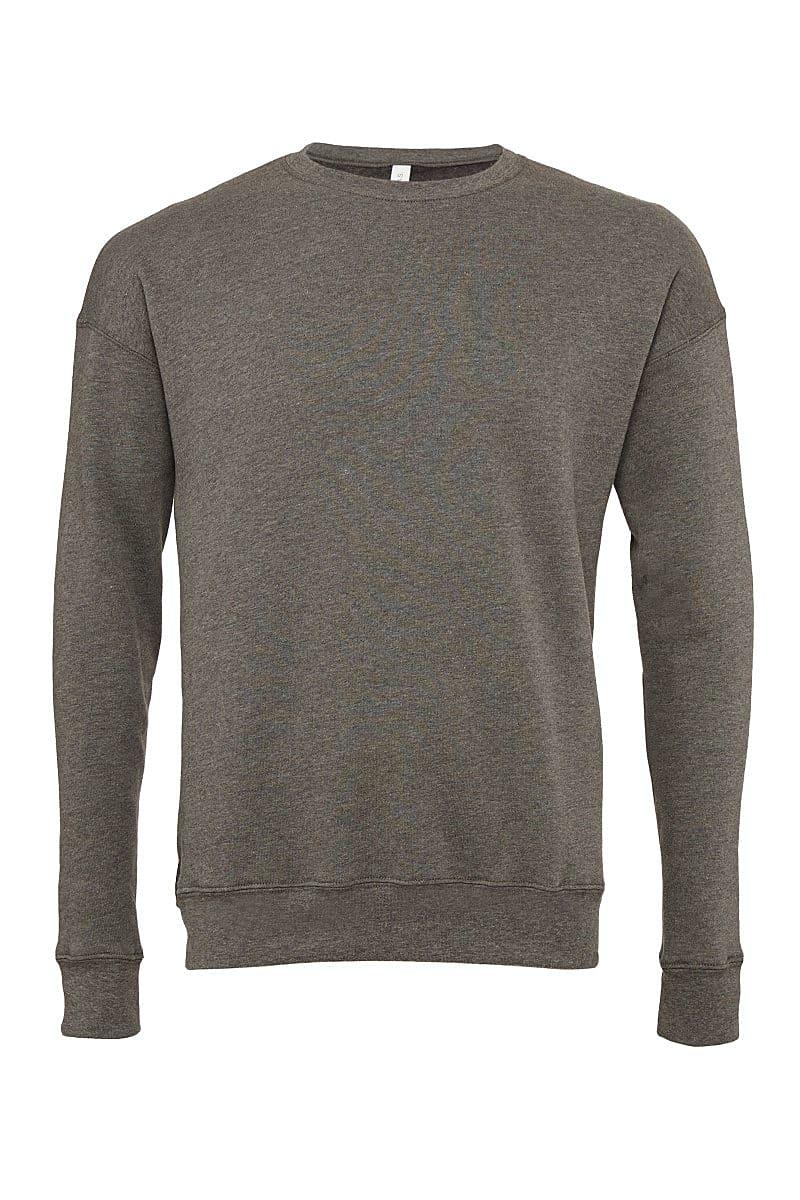 Bella Unisex Drop Shoulder Fleece Sweater in Deep Heather (Product Code: CA3945)