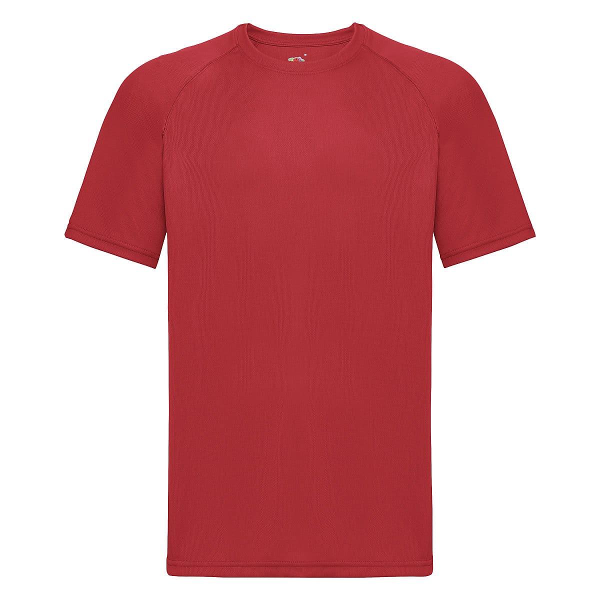 Fruit Of The Loom Mens Performance T-Shirt in Red (Product Code: 61390)