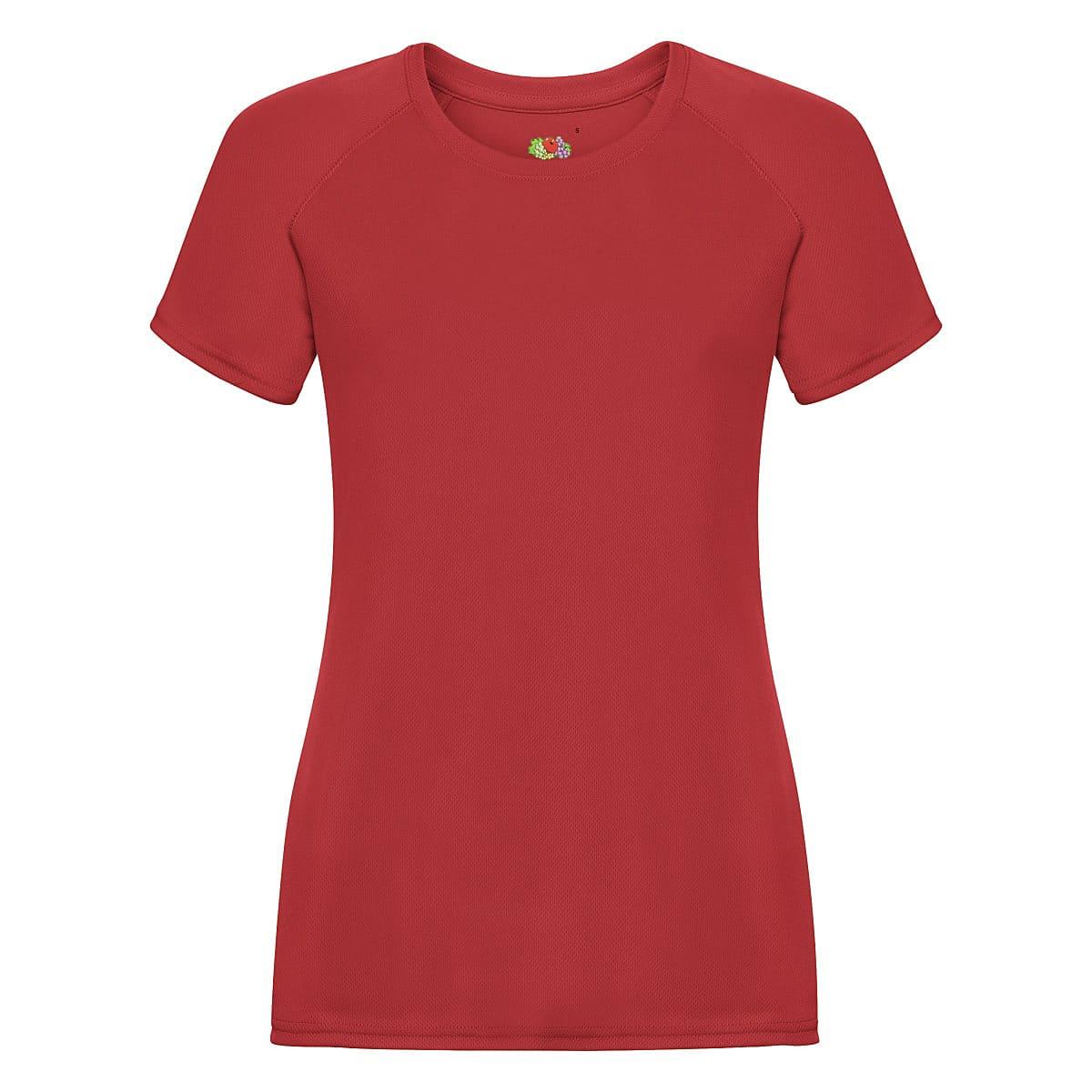 Fruit Of The Loom Womens Performance T-Shirt in Red (Product Code: 61392)