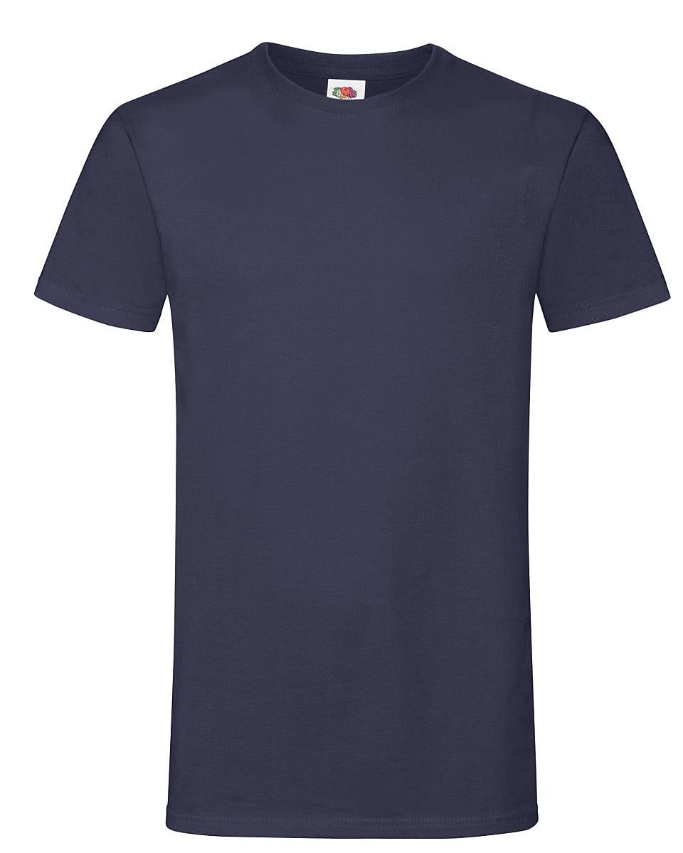 Fruit Of The Loom Mens Softspun T-Shirt in Navy Blue (Product Code: 61412)