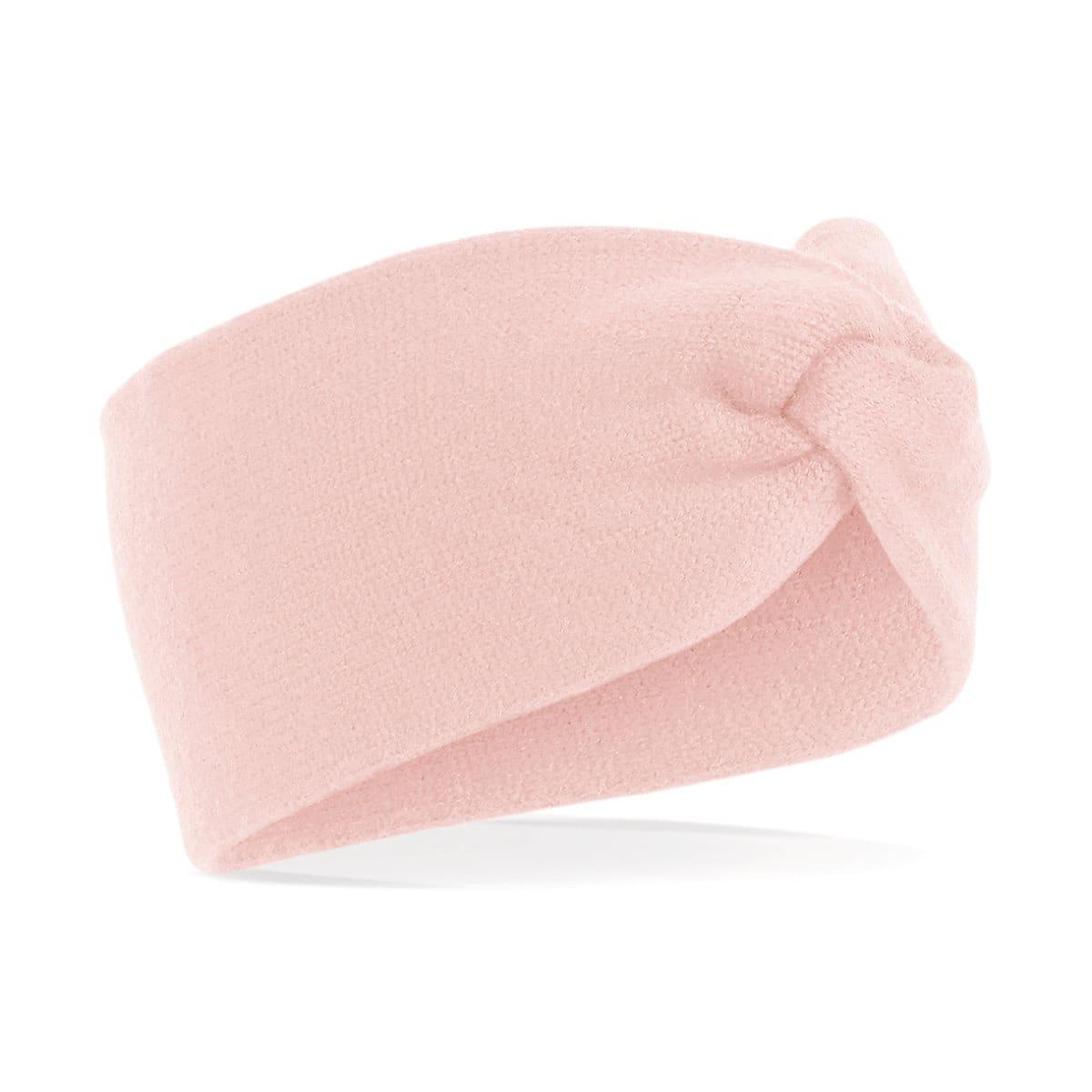 Beechfield Twist Knit Headband in Pastel Pink (Product Code: B432)