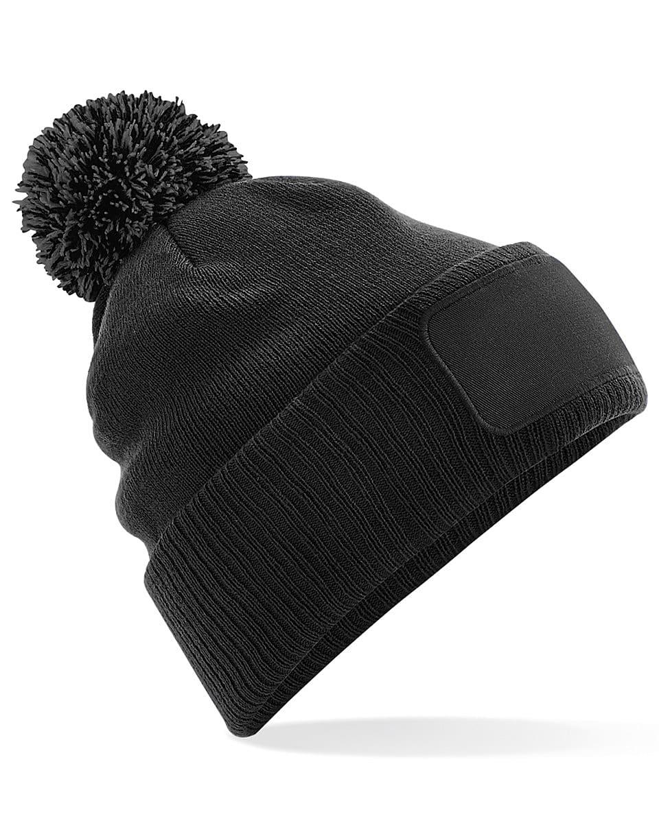 Beechfield Snowstar Printers Beanie Hat in Black / Graphite (Product Code: B443)