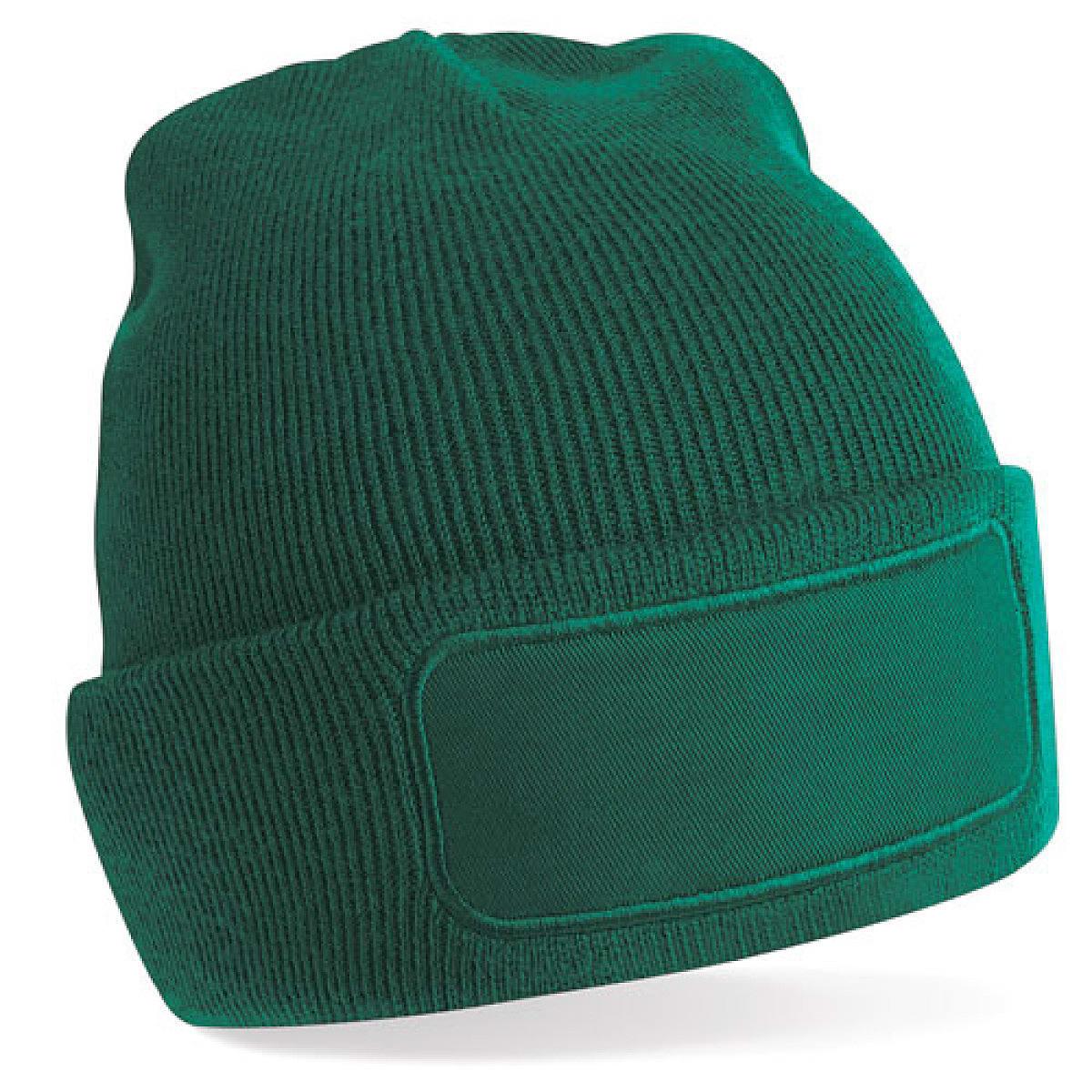 Beechfield Original Patch Beanie Hat in Bottle Green (Product Code: B445)
