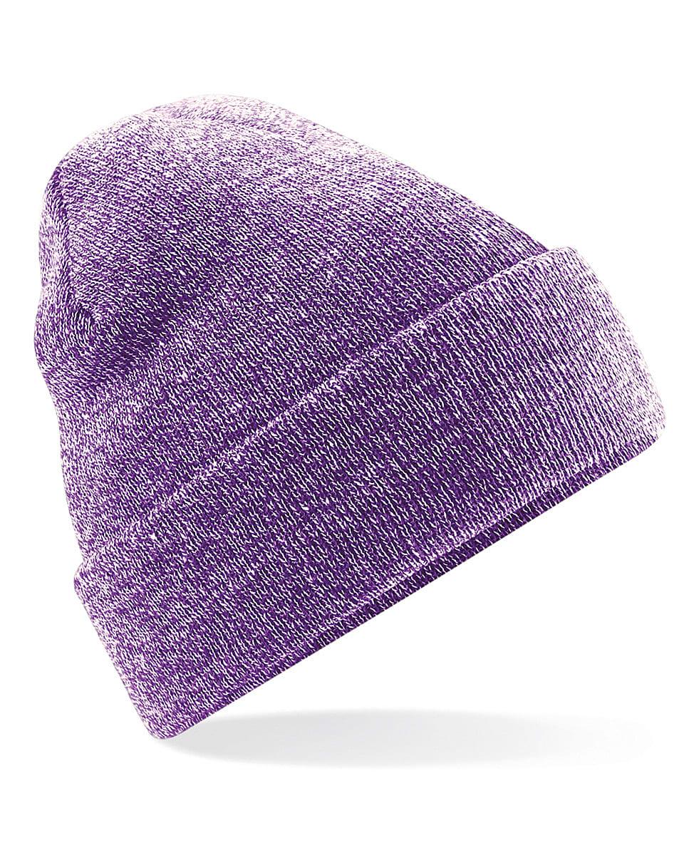 Beechfield Original Cuffed Beanie Hat in Heather Purple (Product Code: B45)