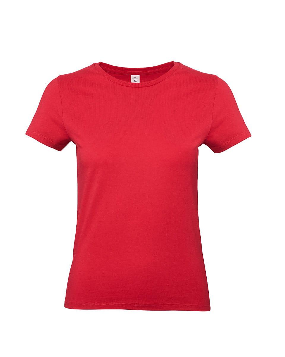 B&C Womens E190 T-Shirt in Red (Product Code: TW04T)