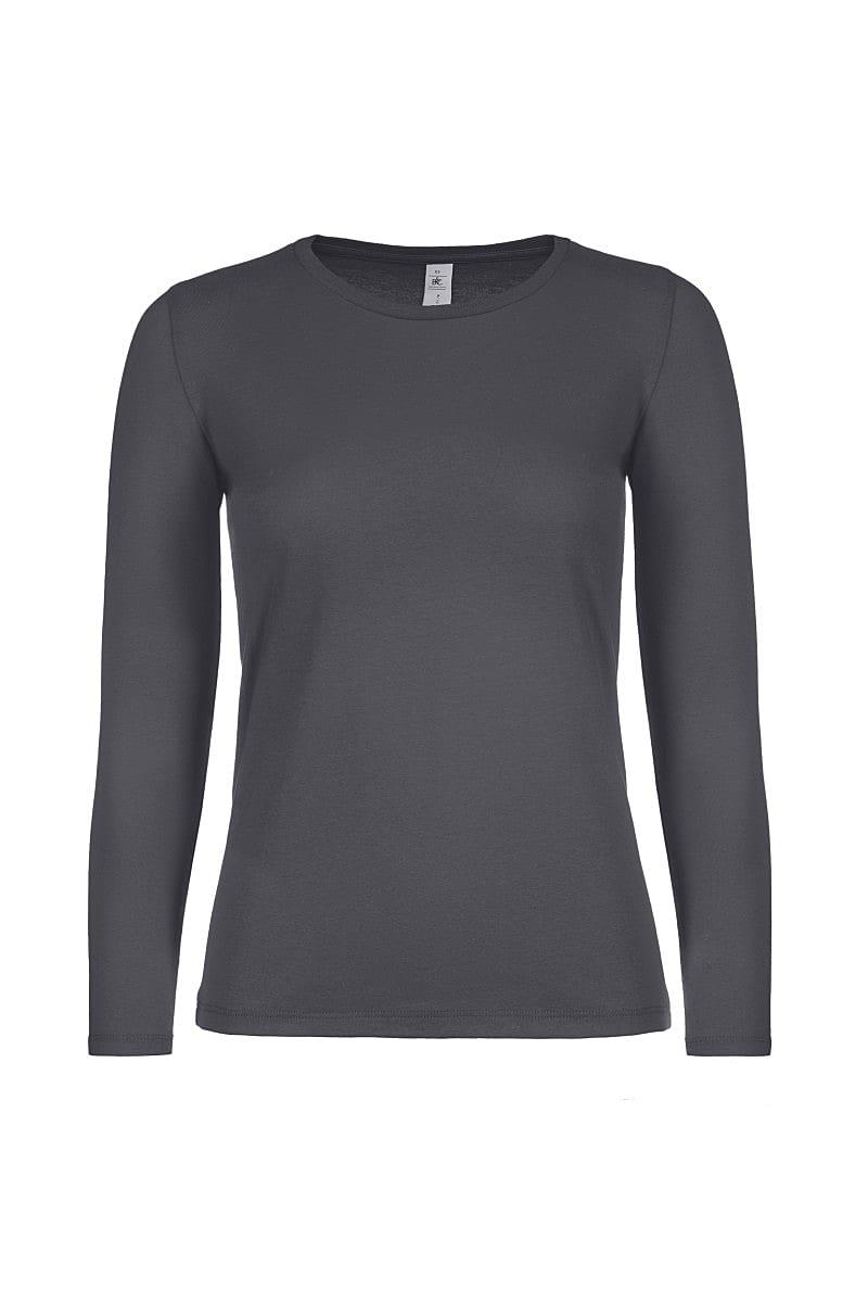 B&C Women E150 Long-Sleeve Top in Dark Grey (Product Code: TW06T)