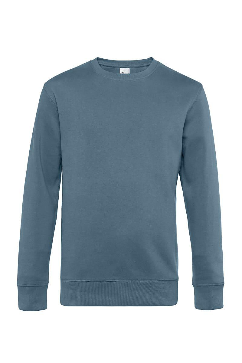 B&C Mens King Crew Neck Sweatshirt in Nordic Blue (Product Code: WU01K)